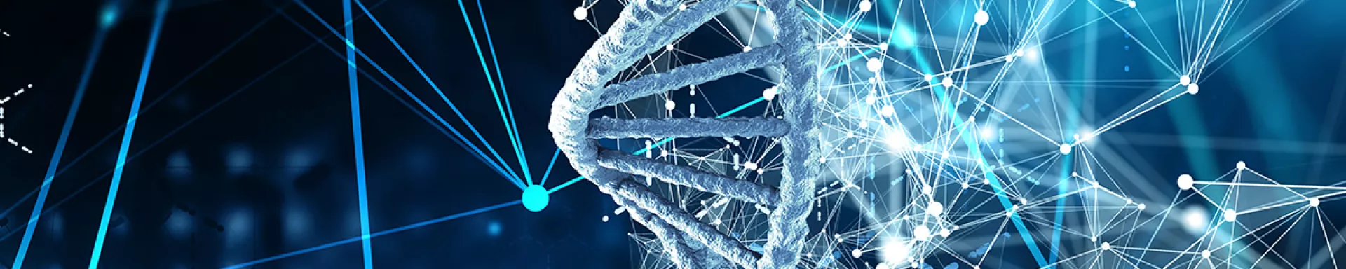 Banner with advanced material technology illustrating biotech