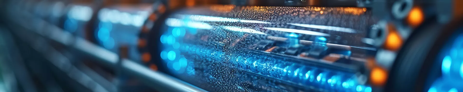 Banner with hydrogen fuel cell technology illustrating clean tech