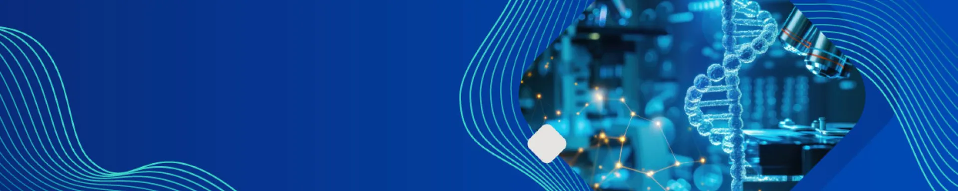 Banner with advanced material technology illustrating biotech