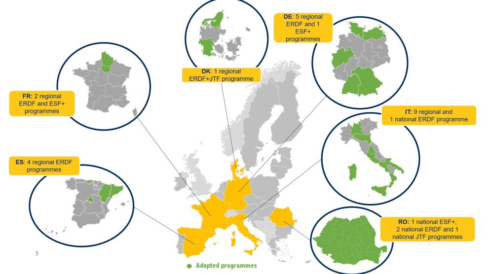 STEP map with all the Cohesion Policy programme amendments adopted by the European Commission